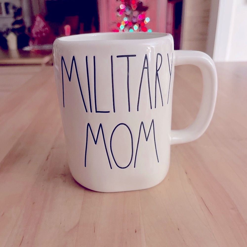 Rae Dunn White ‘Military Mom’ Mug
